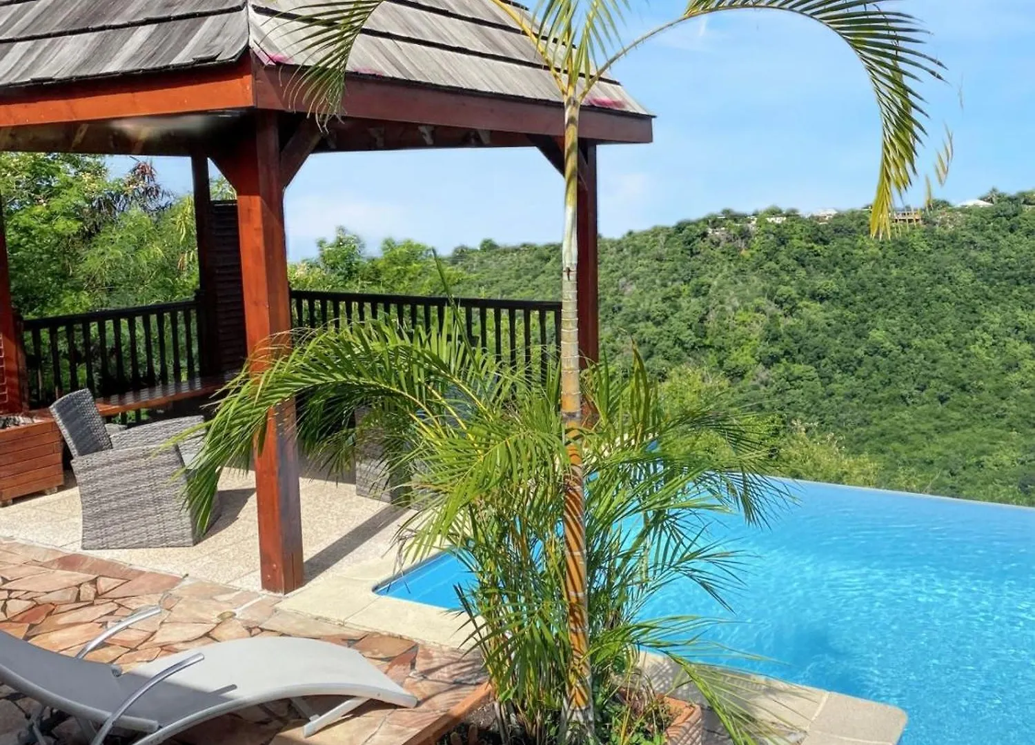 Charmant Bungalow Avec Vue Sur La Mer A Marigot 60 M² Piscine location